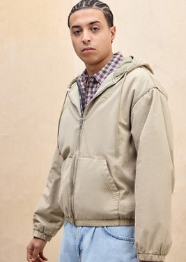 Temp Surf Co UO Exclusive Ripstop Parka Jacket - Ivory S at Urban Outfitters