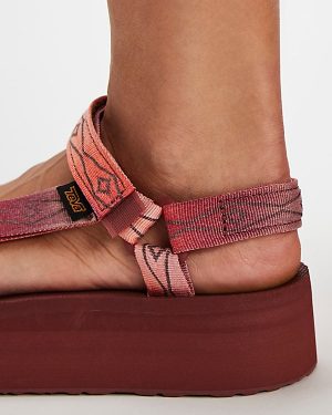 Teva Flatform Universal Sunscape Sandals at Free People in Waterless Scarlet, Size: US 6
