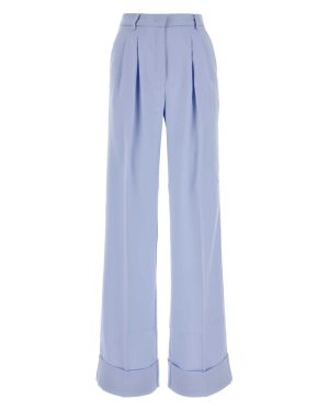 The Andamane Powder Blue Polyester Nathalie Wide-leg Pant