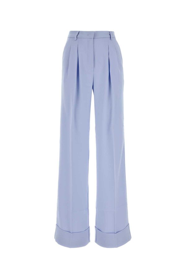 The Andamane Powder Blue Polyester Nathalie Wide-leg Pant