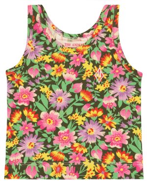The Animals Observatory Baby Frog printed cotton jersey tank top