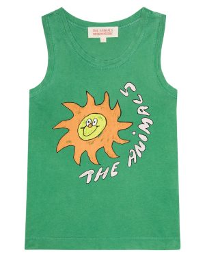 The Animals Observatory Printed cotton tank top