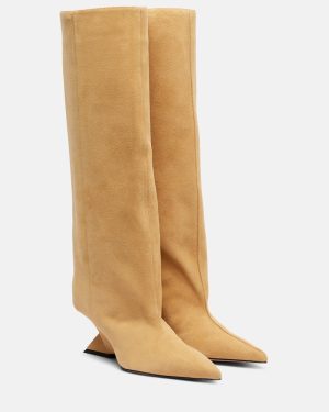 The Attico Cheope 105 suede knee-high boots