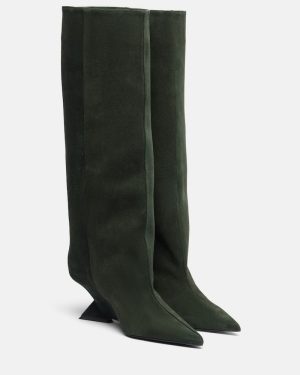 The Attico Cheope 105 suede knee-high boots
