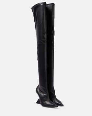 The Attico Cheope leather over-the-knee boots