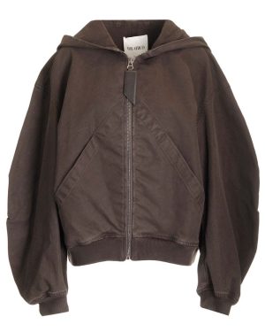 The Attico Cotton Gabardine Bomber Jacket