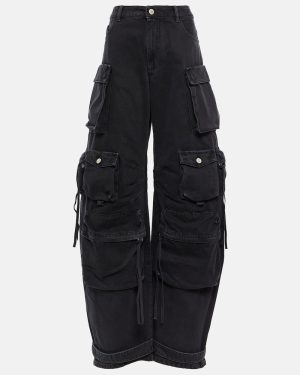 The Attico Fern low-rise denim cargo pants