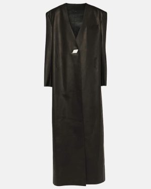 The Attico Leather maxi coat