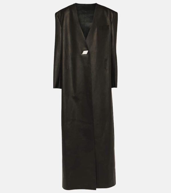 The Attico Leather maxi coat