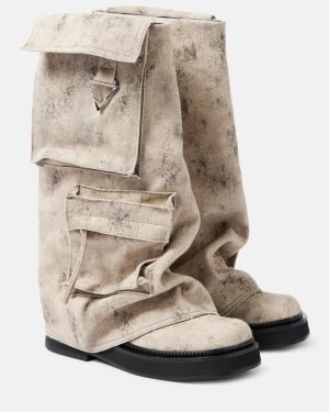 The Attico Robin canvas combat boots