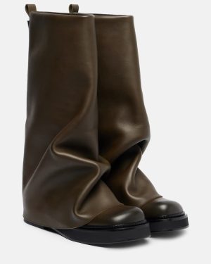 The Attico Robin leather combat boots