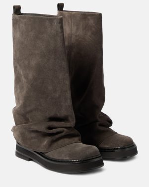 The Attico Robin suede combat boots
