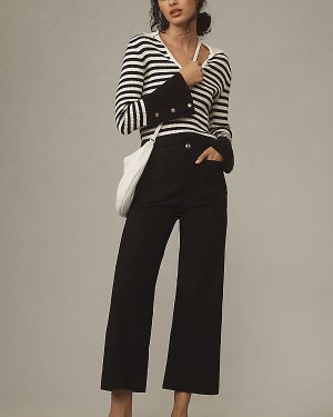 The Colette Cropped Wide-Leg Trousers by Maeve