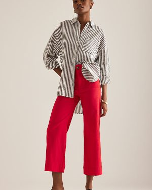 The Colette Cropped Wide-Leg Trousers by Maeve