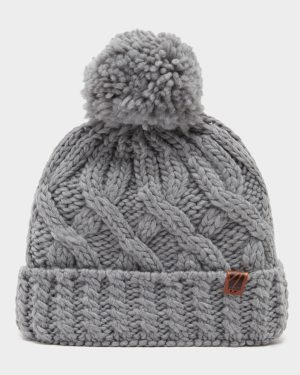 The Edge Women's Chunky Bobble Hat, Grey