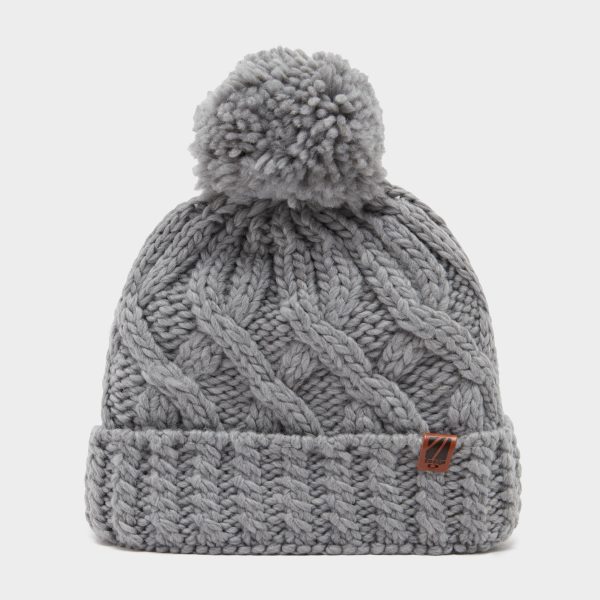 The Edge Women's Chunky Bobble Hat, Grey