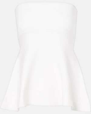The Frankie Shop Agathe knitted peplum top