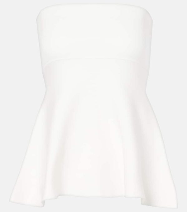 The Frankie Shop Agathe knitted peplum top