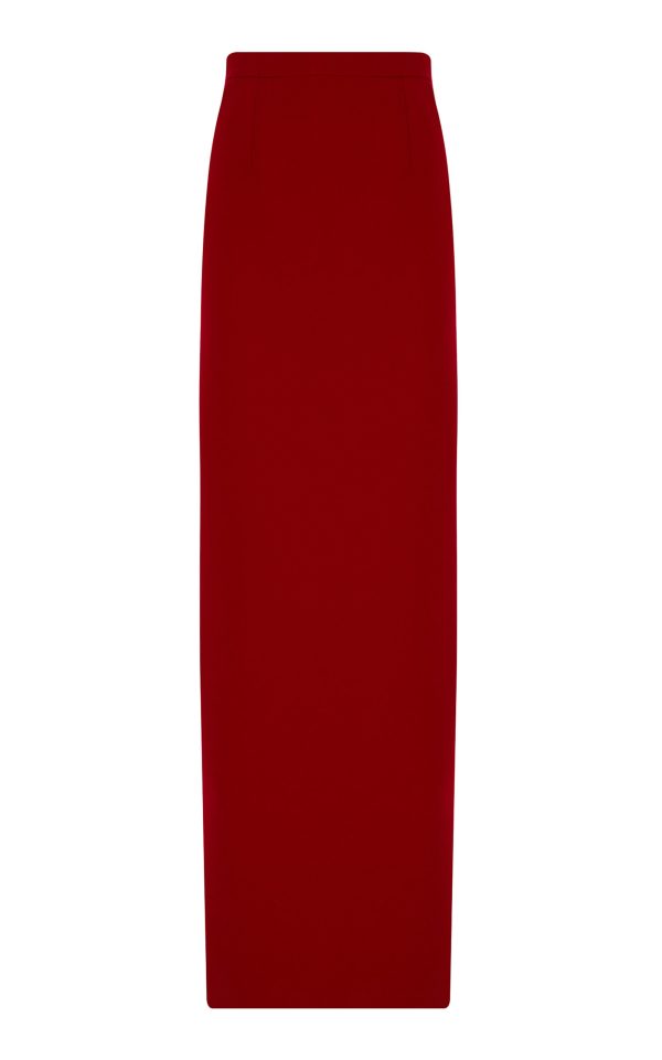 The New Arrivals Ilkyaz Ozel - Zada Cady Maxi Skirt - Red - FR 42 - Moda Operandi