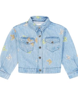 The New Society Burbank embroidered denim jacket