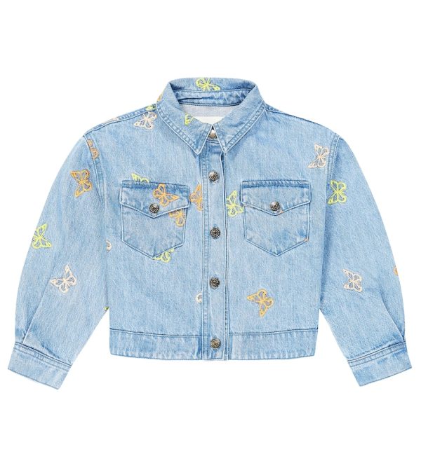 The New Society Burbank embroidered denim jacket