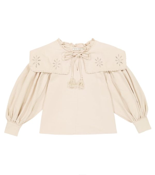 The New Society Geraldine cotton pique blouse