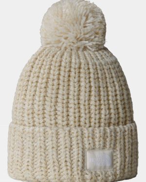 The North Face Womens Cozy Chunky Cabin Beanie - Off White