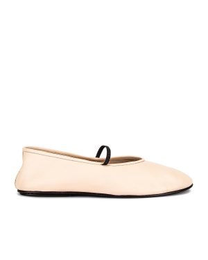 The Row Elastic Ballet Flats in Milk - Cream. Size 35 (also in 35.5, 36, 39.5, 40, 40.5, 41).