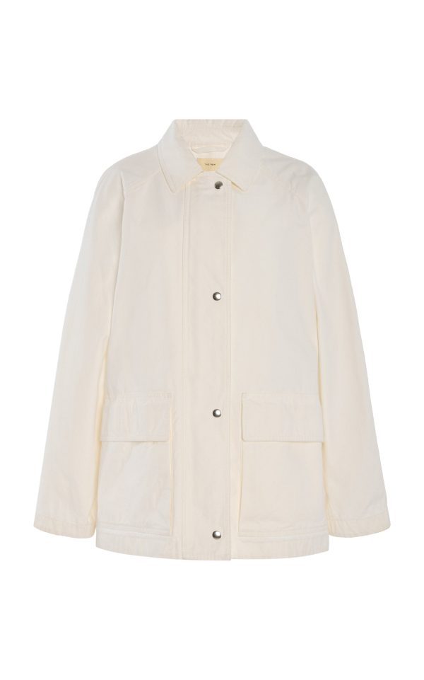 The Row - Elodianna Cotton Drill Utility Jacket - White - US 2 - Moda Operandi