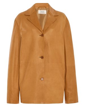 The Row - Fabian Leather Jacket - Brown - US 2 - Moda Operandi