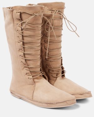 The Row Tyler suede lace-up boots