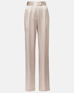 The Sei High-rise silk satin wide-leg pants