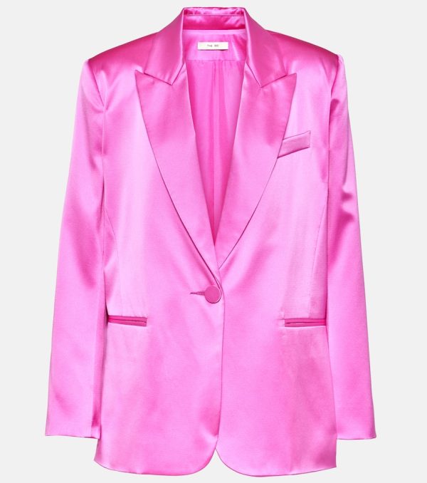 The Sei Oversized silk charmeuse blazer