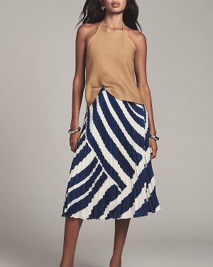 The Valerie Pleated Midi Skirt by Maeve: Michelle Armas Edition