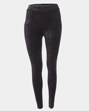 Theory Black Velvet Knit Leggings S