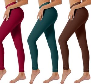 Thermal Fleece Leggings, Wine,UK 18-20,One