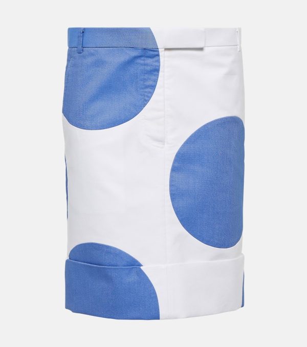 Thom Browne Polka-dot cotton mini skirt