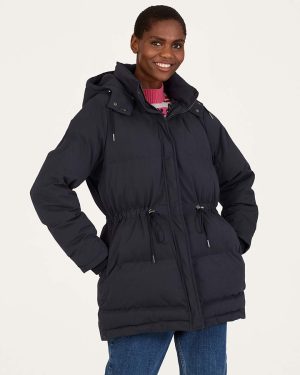 Thought Rosabel Recycled Polyester Puffer Coat - Navy