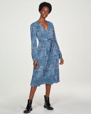 Thought Saraband Wrap Dress - Atlantic Blue