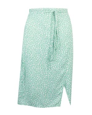 Tie Detail Midi Skirt