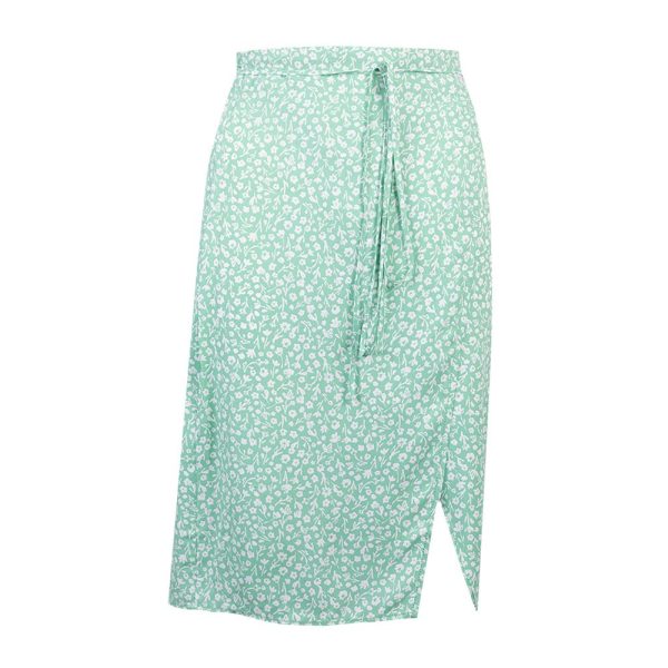 Tie Detail Midi Skirt