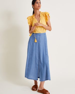 Tierra Midi Skirt Blue