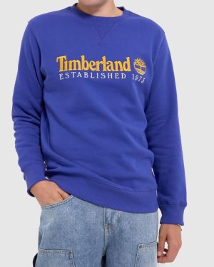 Timberland 50th Anniversary Sweatshirt in White & Blue