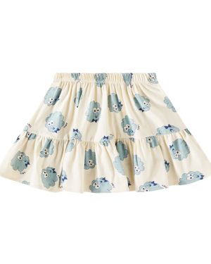 Tinycottons Guest printed tiered cotton skirt