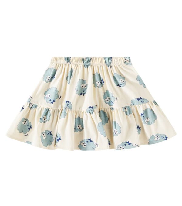 Tinycottons Guest printed tiered cotton skirt