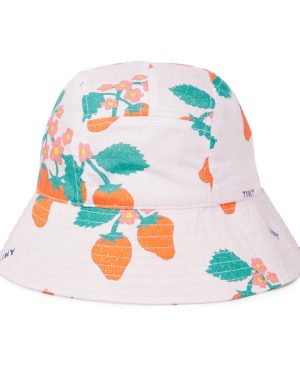 Tinycottons Strawberries printed cotton bucket hat