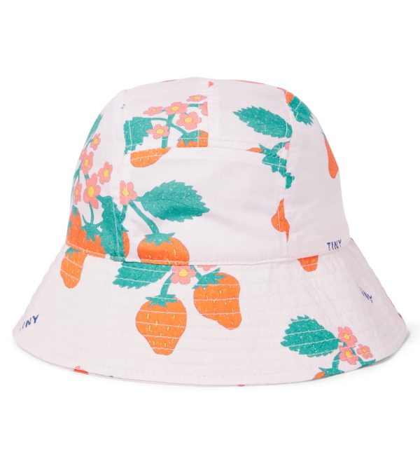 Tinycottons Strawberries printed cotton bucket hat