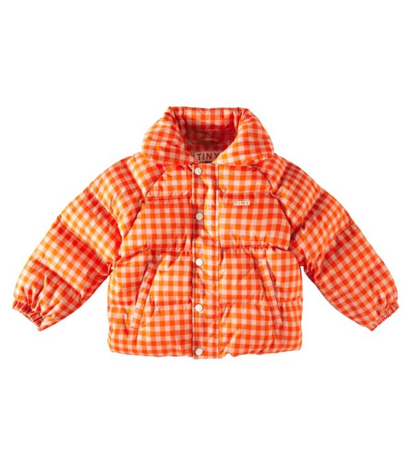 Tinycottons Vichy padded checked cotton jacket