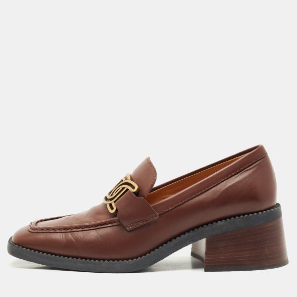 Tod's Brown Leather Kate Loafers Size 38