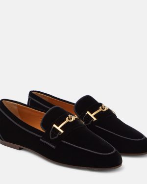 Tod's Embellished velvet loafers
